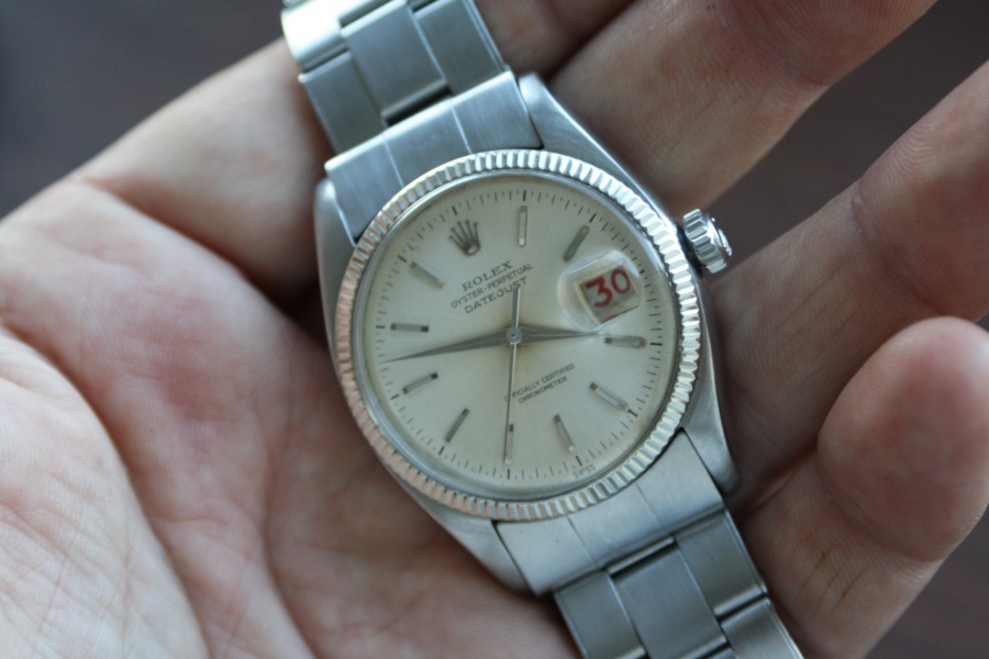 Rolex Datejust 6305 1 Steel And White Gold Bezel From 1954 VINTAGE