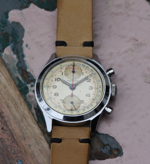 Rodana Chronograph with 'radium' dial and hands circa 1950 - VINTAGE ...