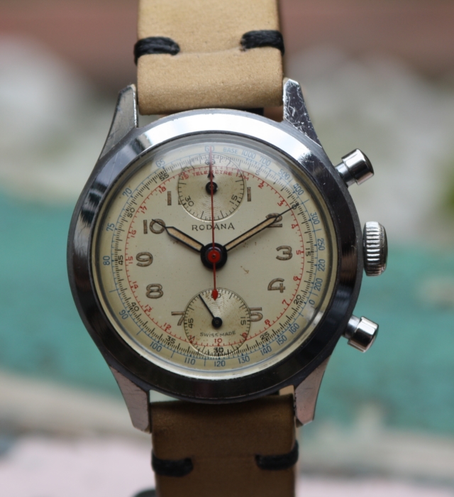 Rodana Chronograph with 'radium' dial and hands circa 1950 - VINTAGE ...