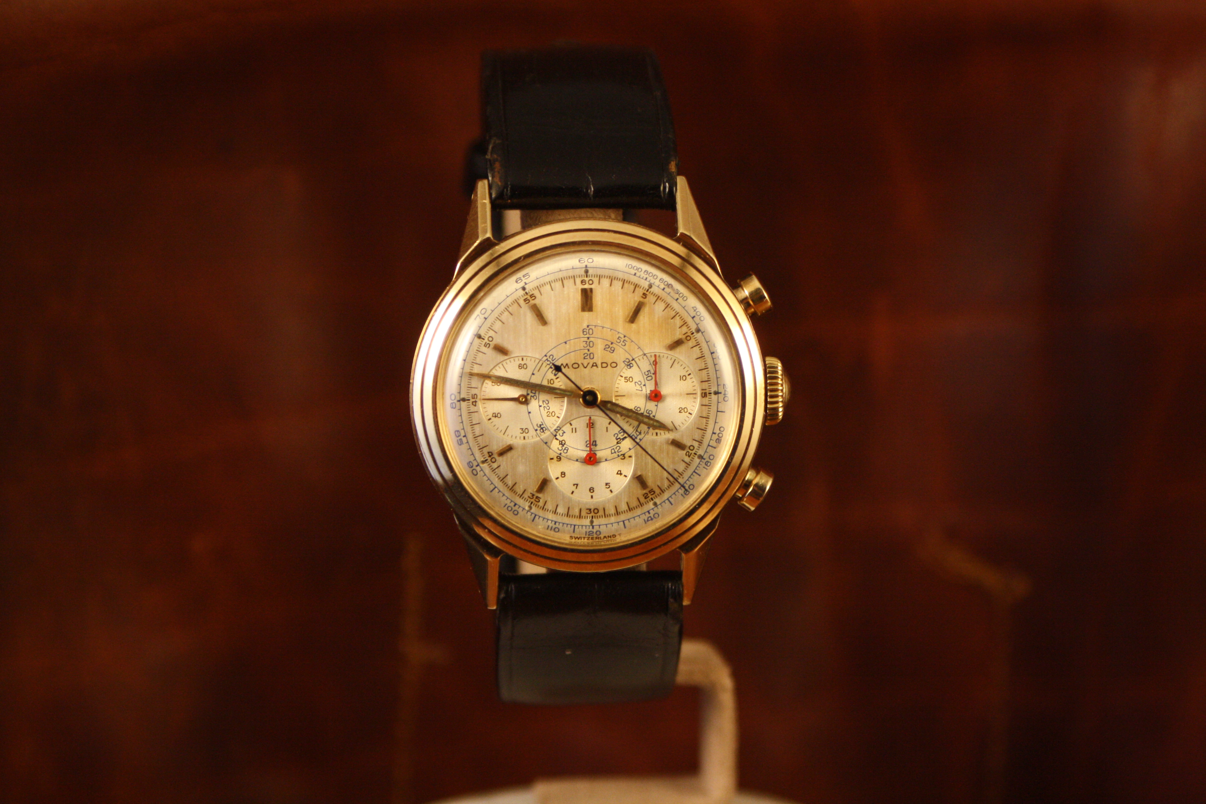 movado gold chrono