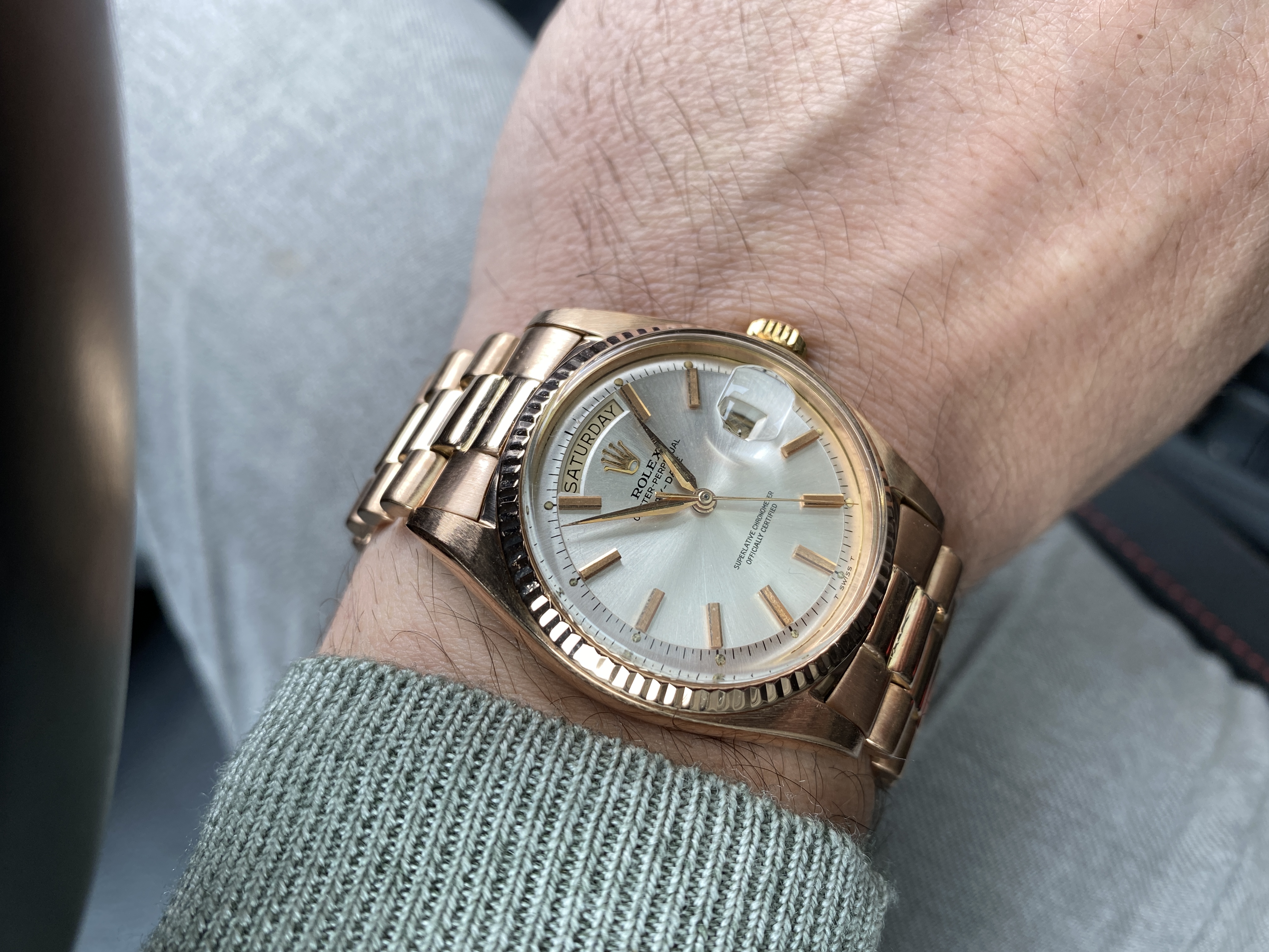 rolex 1803 pink gold