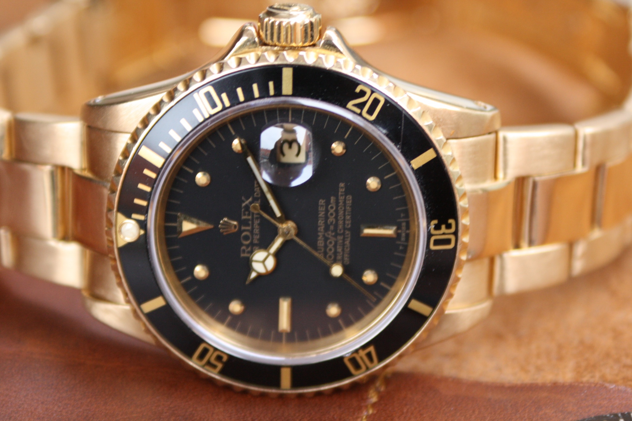 Rolex 16808 Nipple Dial Submariner Date Yellow Gold Matte Dial from ...