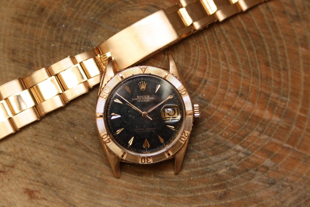 Rolex turn o graph rose outlet gold