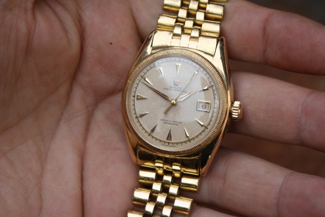 early datejust rolex in gold