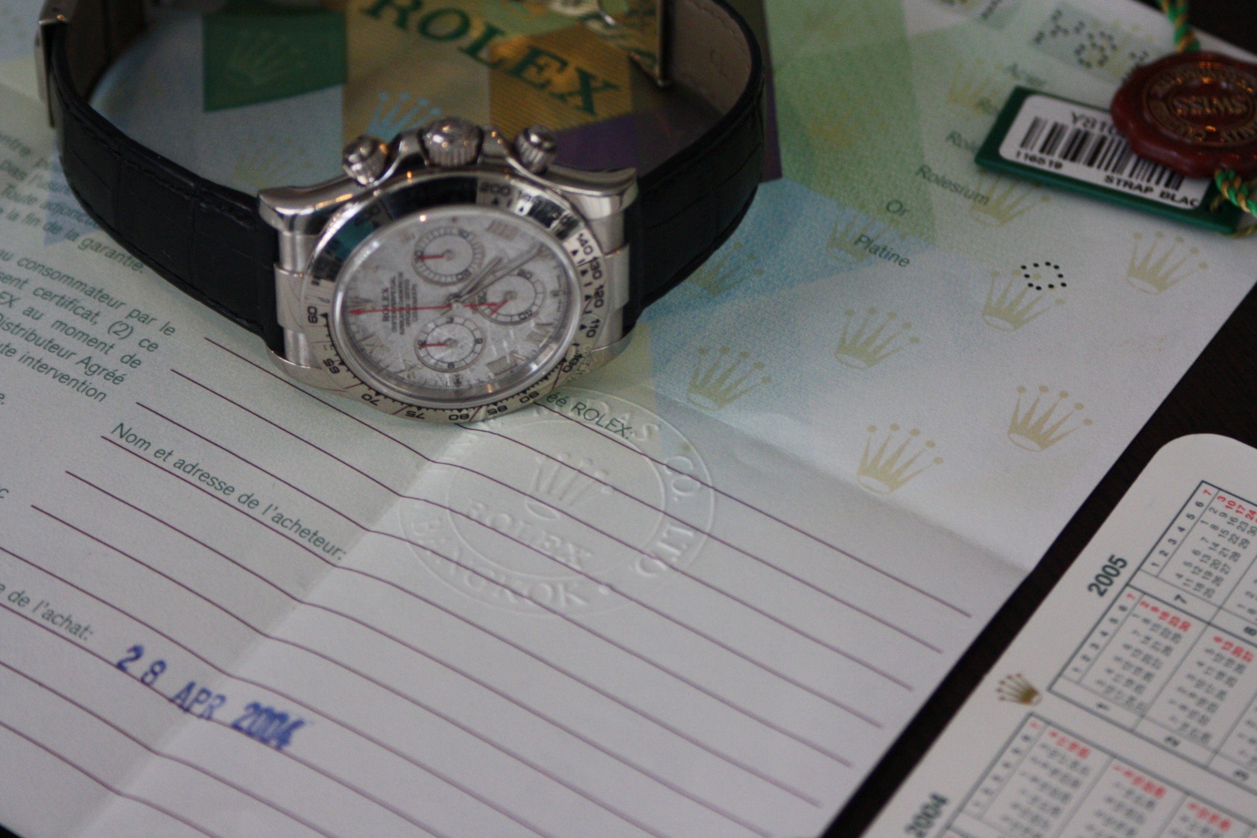 Rolex 116519 Meteorite Daytona white gold from 2004
