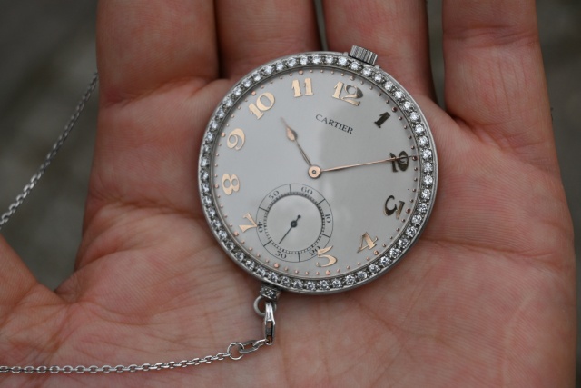 Cartier platinum Diamond pocket watch