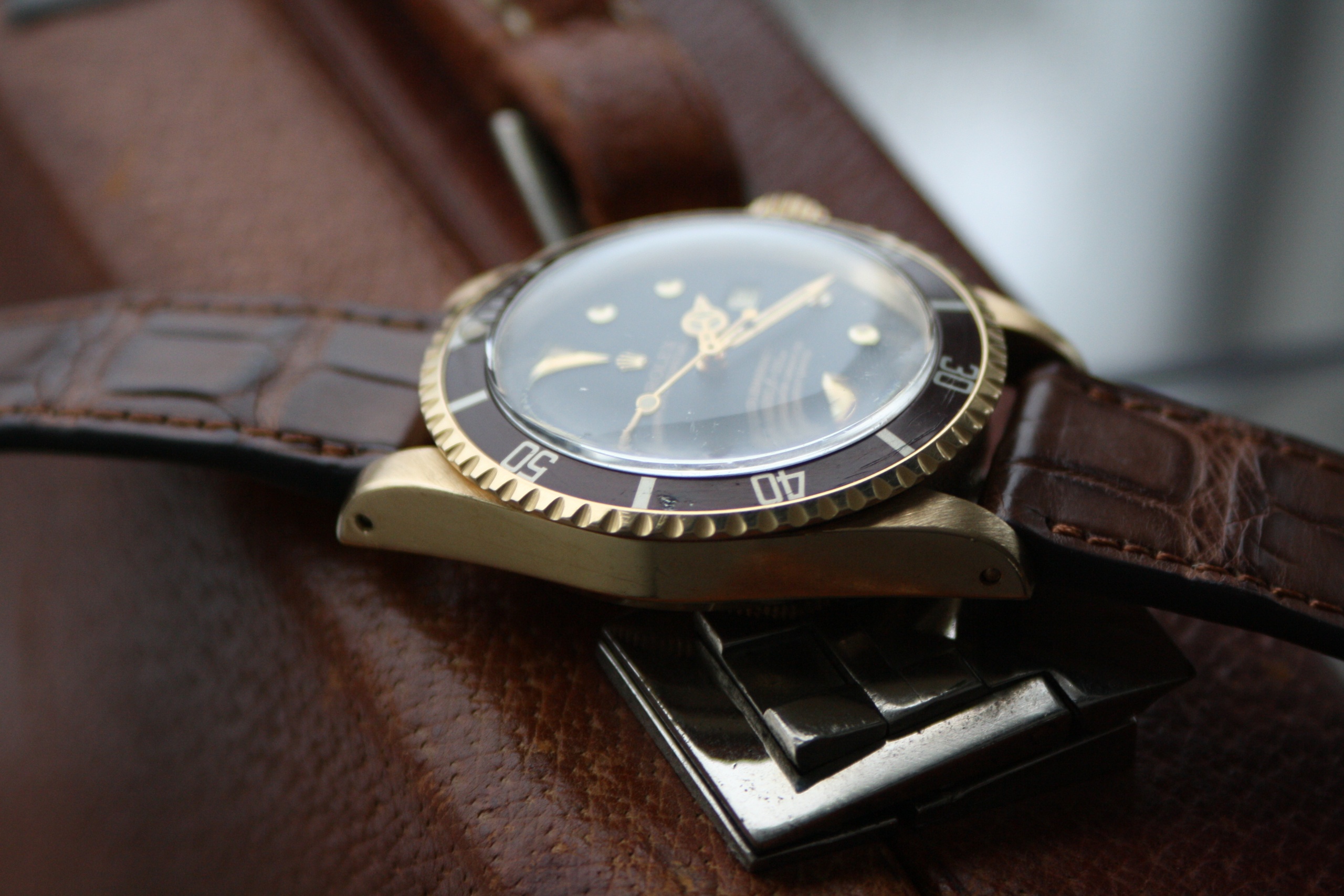 Rolex 1680 8 Submariner date black dial brown bezel from the mid