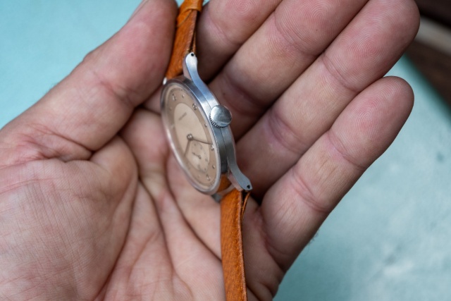 movado 570 steel 1940s watch like pate Philippe ref 570