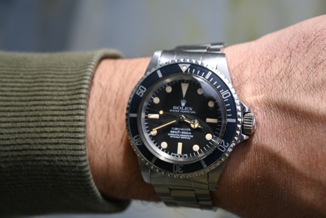 rolex 5512 submariner wrist shot