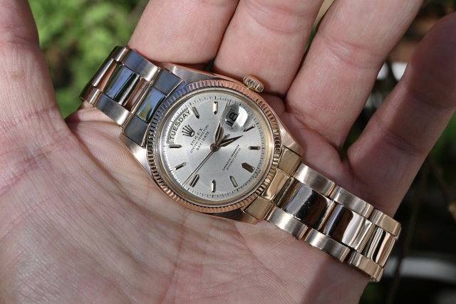 6611b r9olex day date pink gold