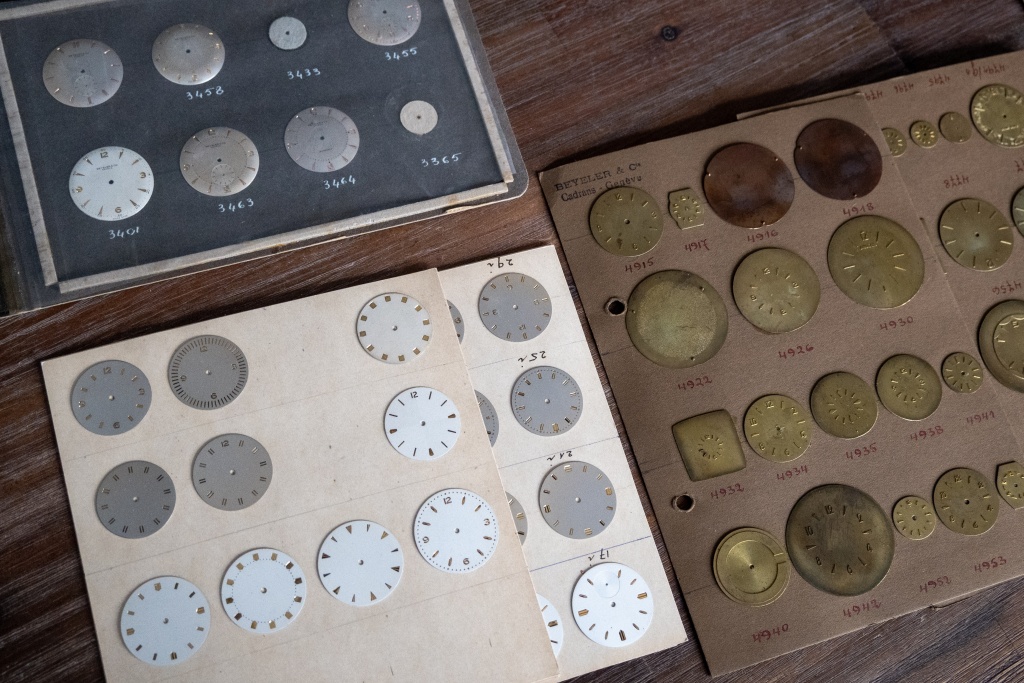 unfinished beyeler dials with rolex indexes applied
