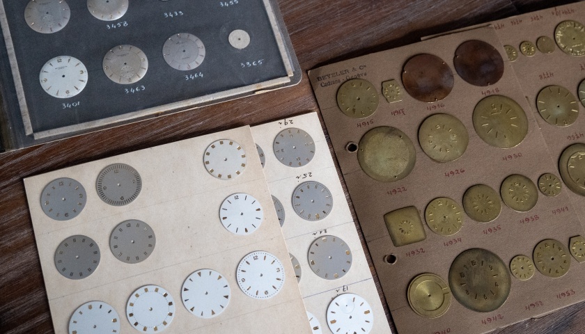 unfinished beyeler dials with rolex indexes applied