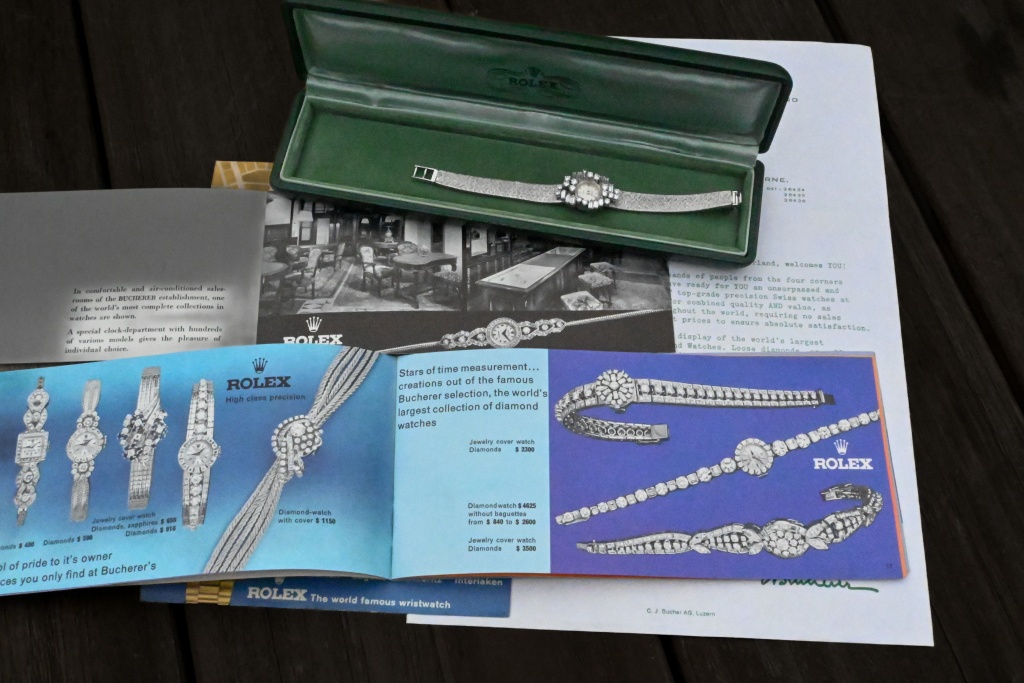 Rolex bucherer folder diamond jewelry