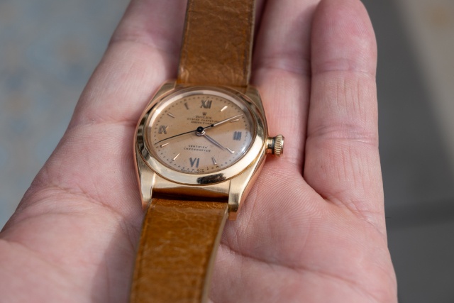 rolex bubbleback pink gold 18k Serpico y laino