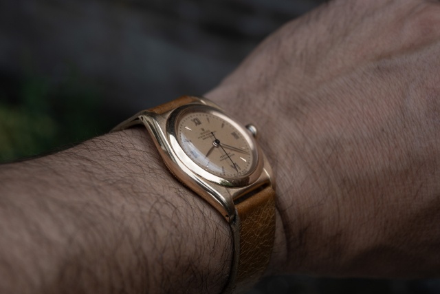 Rolex Bubbleback on the wrist